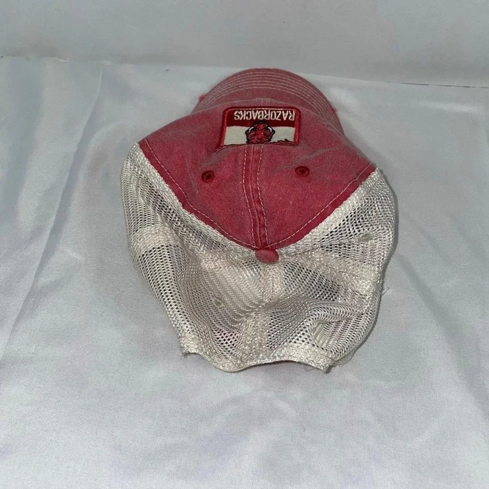 Top‎ of the World Arkansas Razorbacks Trucker Hat Red Distressed Mesh Snapback